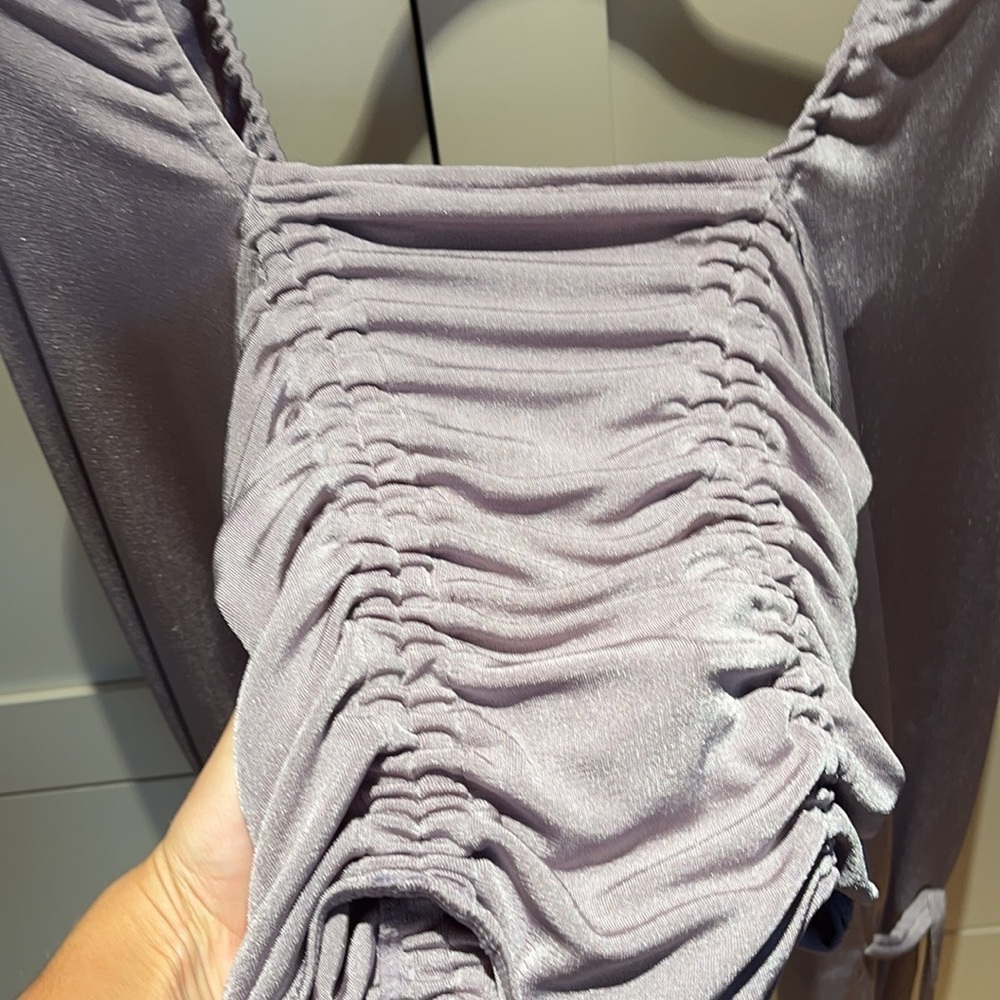 Free People Meant To Be Bodysuit in Silver/Muave - Picture 5 of 7